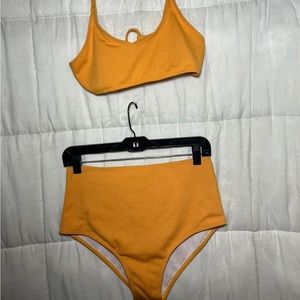 SHEIN Orange Tie Bikini